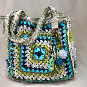 BOLSO CROCHET VERDE